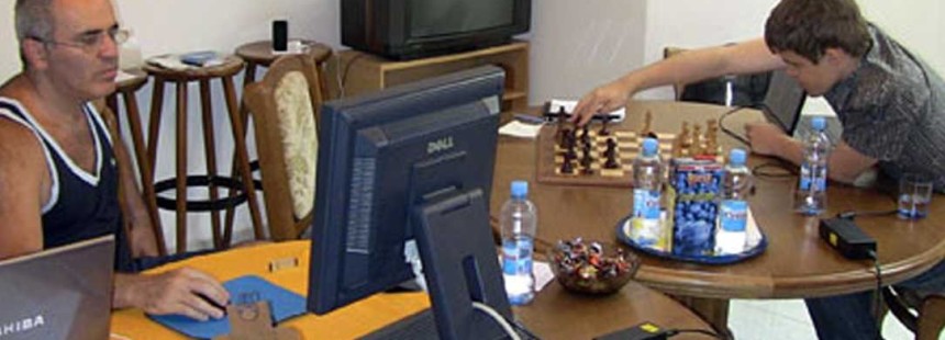 When a young Magnus Carlsen challenged Garry Kasparov 